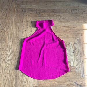 LEITH MAGENTA HALTER TOP (M)